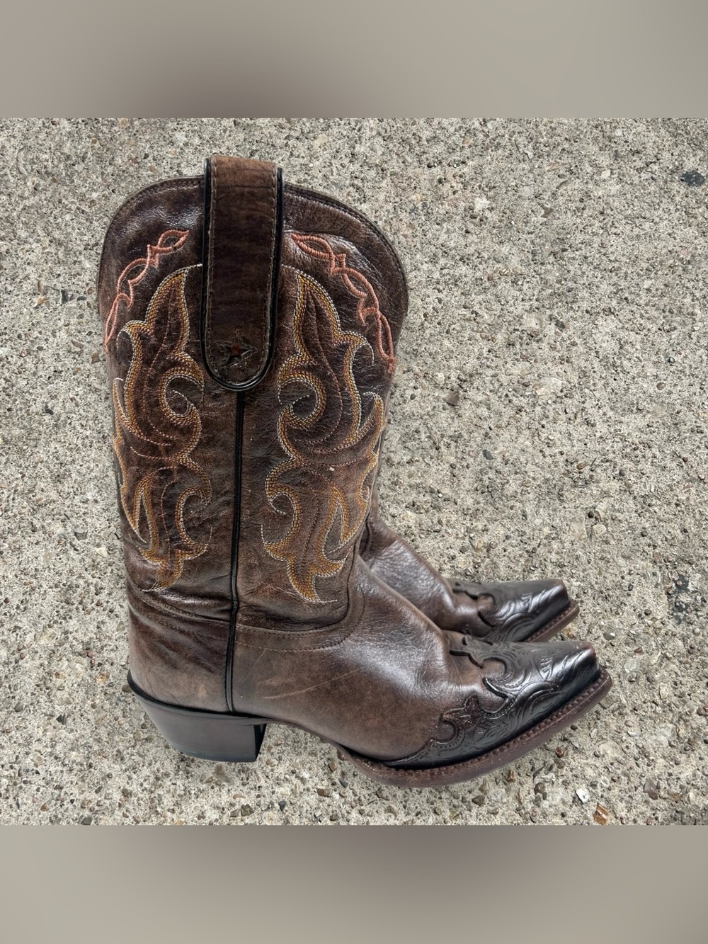 TONY LAMA Santa Fe snip toe western boots